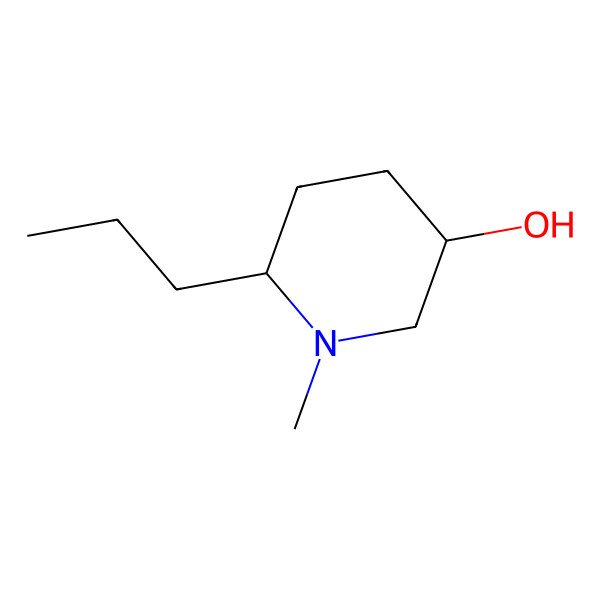 2D Structure of (6S)-1-methyl-6-propylpiperidin-3-ol