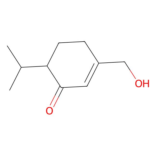 2D Structure of (6S)-3-(hydroxymethyl)-6-propan-2-ylcyclohex-2-en-1-one 2D Structure of (6S)-3-(hydroxymethyl)-6-propan-2-ylcyclohex-2-en-1-one
