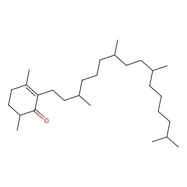 2D Structure of (6S)-3,6-dimethyl-2-[(3S,7R,10S)-3,7,10,15-tetramethylhexadecyl]cyclohex-2-en-1-one