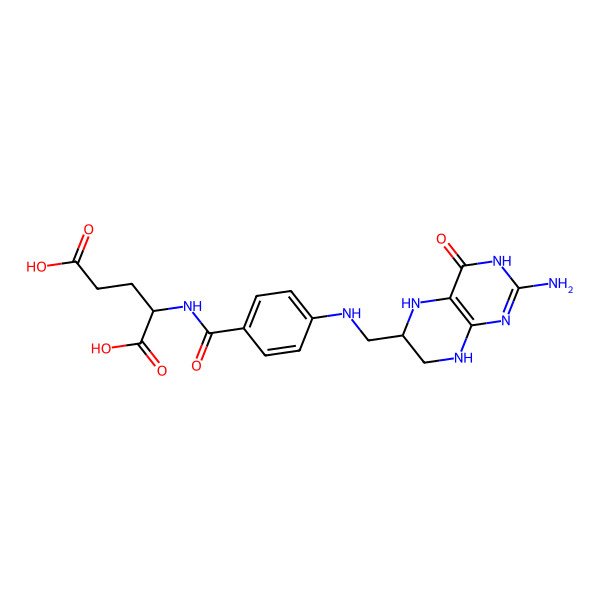 2D Structure of (6S)-5,6,7,8-tetrahydrofolic acid
