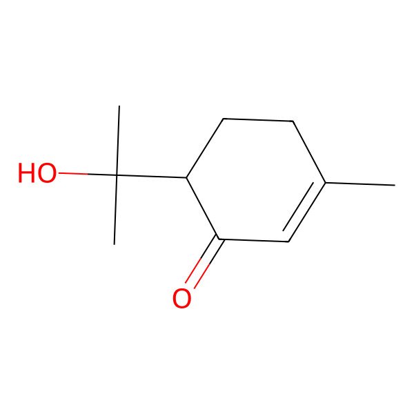 2D Structure of (6S)-6-(2-hydroxypropan-2-yl)-3-methylcyclohex-2-en-1-one