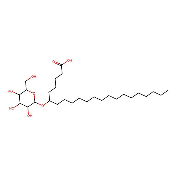 2D Structure of (6S)-6-[(2R,3R,4S,5S,6R)-3,4,5-trihydroxy-6-(hydroxymethyl)oxan-2-yl]oxydocosanoic acid