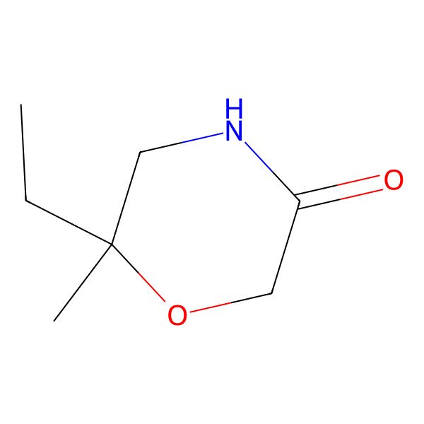 2D Structure of (6S)-6-ethyl-6-methylmorpholin-3-one