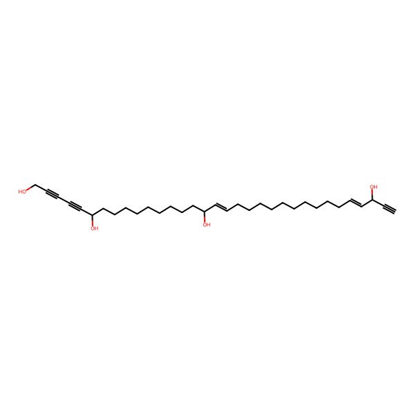 2D Structure of (6S,16R,17E,29E,31S)-tritriaconta-17,29-dien-2,4,32-triyne-1,6,16,31-tetrol