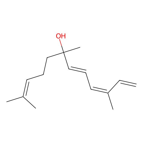 2D Structure of (6S,7E,9E)-2,6,10-trimethyldodeca-2,7,9,11-tetraen-6-ol