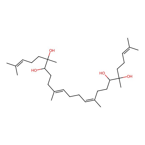 2D Structure of (6S,7S,10E,14E,18S,19R)-2,6,10,15,19,23-hexamethyltetracosa-2,10,14,22-tetraene-6,7,18,19-tetrol