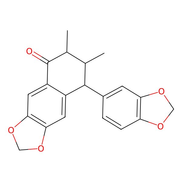 2D Structure of (6S,7S,8R)-8-(1,3-benzodioxol-5-yl)-6,7-dimethyl-7,8-dihydro-6H-benzo[f][1,3]benzodioxol-5-one