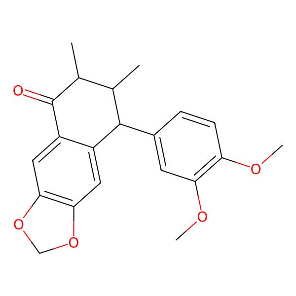 2D Structure of (6S,7S,8R)-8-(3,4-dimethoxyphenyl)-6,7-dimethyl-7,8-dihydro-6H-benzo[f][1,3]benzodioxol-5-one