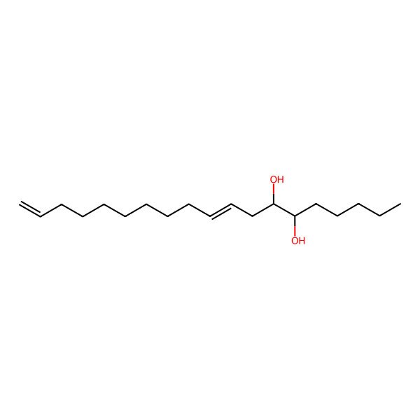 2D Structure of (6S,7S,9Z)-nonadeca-9,18-diene-6,7-diol