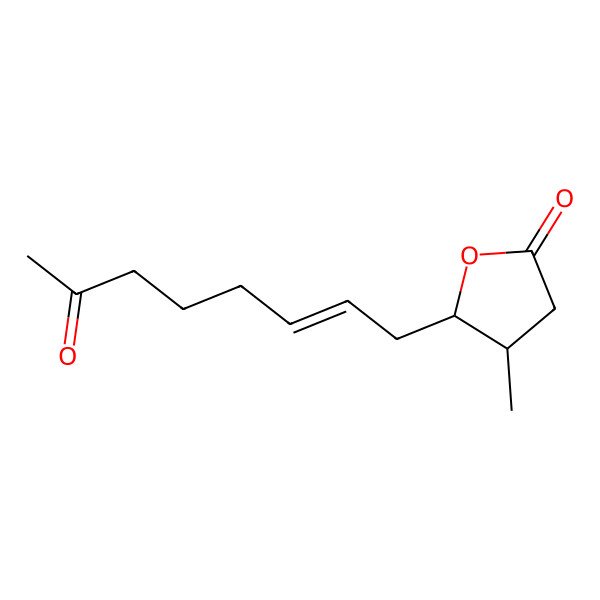 2D Structure of (6Z)-3,4-trans-11-oxo-3-methyldodec-6-en-4-olide