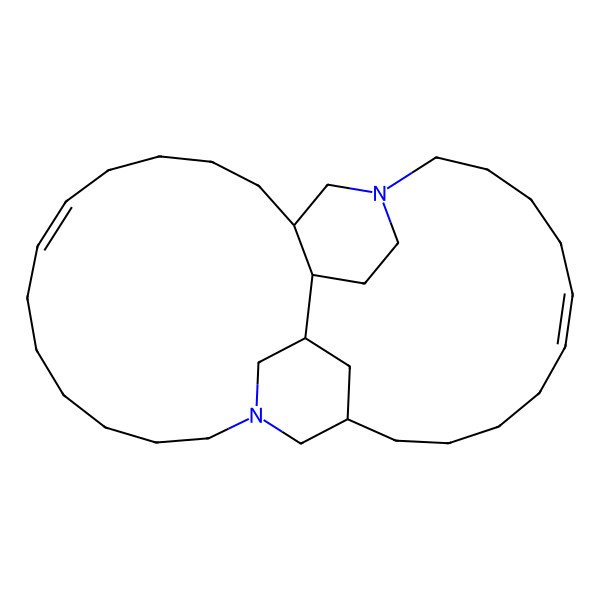 2D Structure of (6Z,14S,23Z,29R,30S)-1,16-diazatetracyclo[27.3.1.112,16.014,30]tetratriaconta-6,23-diene