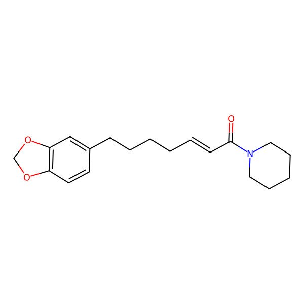 2D Structure of 7-(1,3-Benzodioxol-5-yl)-1-piperidin-1-ylhept-2-en-1-one