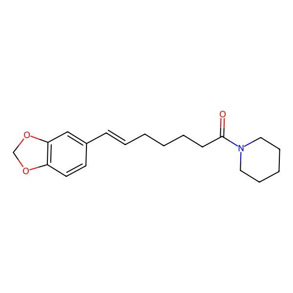 2D Structure of 7-(1,3-Benzodioxol-5-yl)-1-piperidin-1-ylhept-6-en-1-one 2D Structure of 7-(1,3-Benzodioxol-5-yl)-1-piperidin-1-ylhept-6-en-1-one