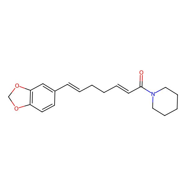 2D Structure of 7-(1,3-Benzodioxol-5-yl)-1-piperidin-1-ylhepta-2,6-dien-1-one