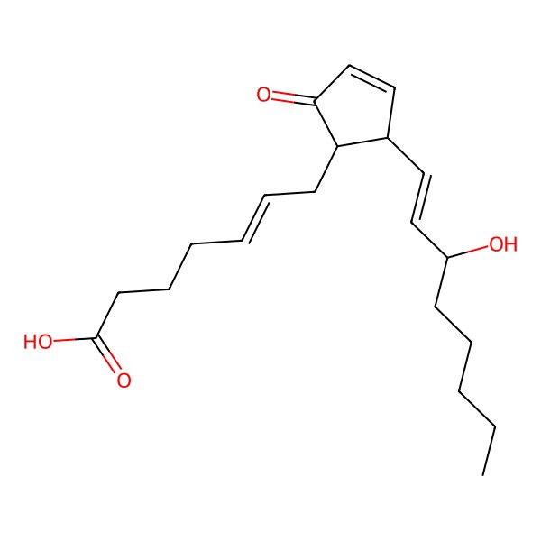 2D Structure of 7-[(1R,2R)-2-[(3S)-3-hydroxyoct-1-enyl]-5-oxocyclopent-3-en-1-yl]hept-5-enoic acid