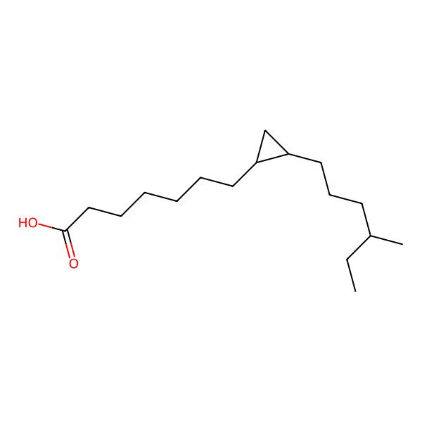 2D Structure of 7-[2-(4-Methylhexyl)cyclopropyl]heptanoic acid
