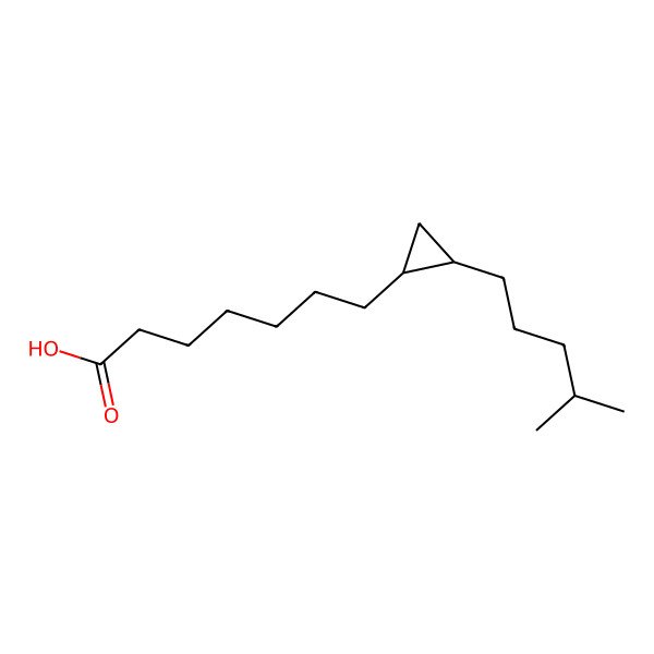 2D Structure of 7-[2-(4-Methylpentyl)cyclopropyl]heptanoic acid