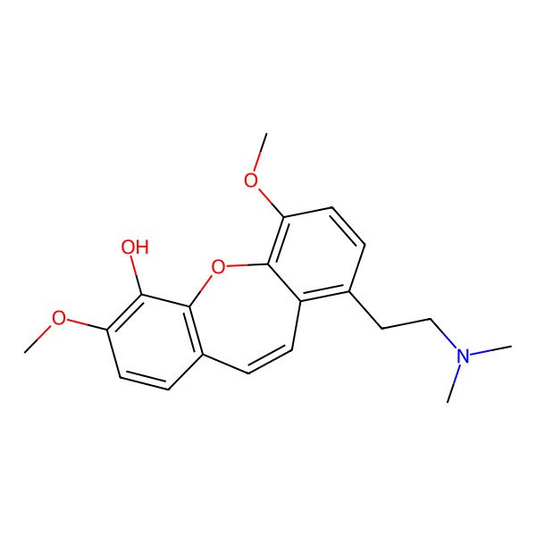 2D Structure of 7-[2-(Dimethylamino)ethyl]-2,10-dimethoxybenzo[b][1]benzoxepin-1-ol