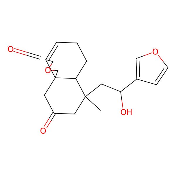 2D Structure of 7-[2-(Furan-3-yl)-2-hydroxyethyl]-7-methyl-1,5,6,6a,8,10-hexahydrobenzo[d][2]benzofuran-3,9-dione