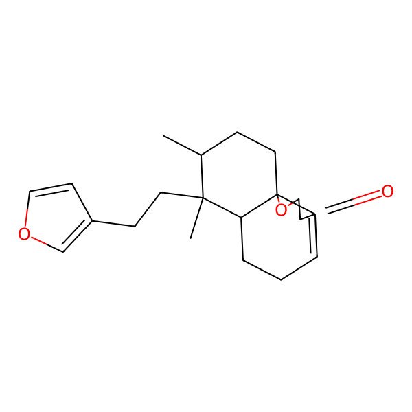 2D Structure of 7-[2-(Furan-3-yl)ethyl]-7,8-dimethyl-5,6,6a,8,9,10-hexahydrobenzo[h][1]benzofuran-3-one