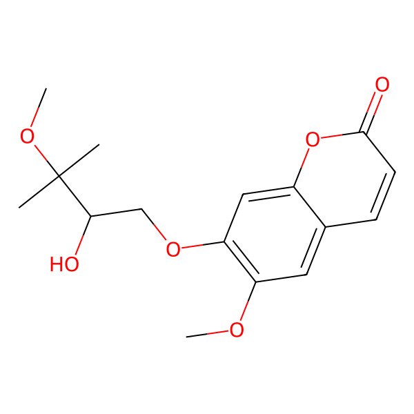 2D Structure of 7-(2-Hydroxy-3-methoxy-3-methylbutoxy)-6-methoxychromen-2-one
