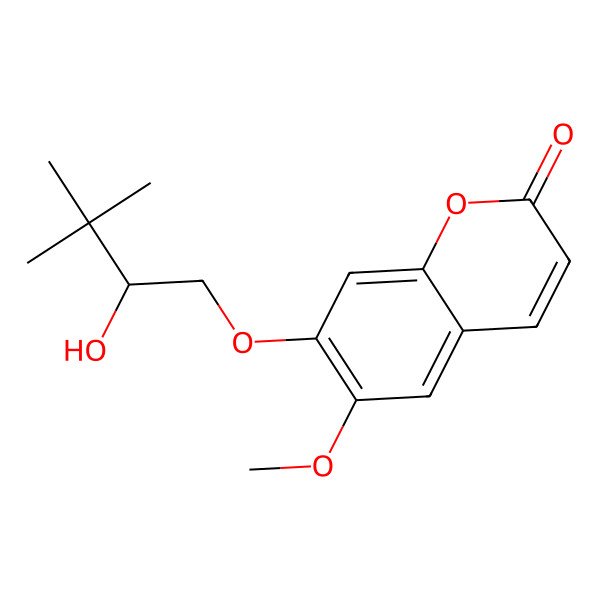 2D Structure of 7-(2-Hydroxy-3,3-dimethylbutoxy)-6-methoxychromen-2-one
