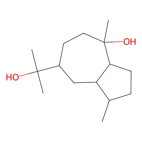 2D Structure of 7-(2-hydroxypropan-2-yl)-1,4-dimethyl-2,3,3a,5,6,7,8,8a-octahydro-1H-azulen-4-ol