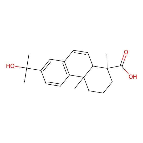 2D Structure of 7-(2-Hydroxypropan-2-yl)-1,4a-dimethyl-2,3,4,10a-tetrahydrophenanthrene-1-carboxylic acid 2D Structure of 7-(2-Hydroxypropan-2-yl)-1,4a-dimethyl-2,3,4,10a-tetrahydrophenanthrene-1-carboxylic acid