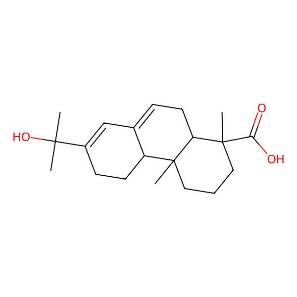 2D Structure of 7-(2-Hydroxypropan-2-yl)-1,4a-dimethyl-2,3,4,4b,5,6,10,10a-octahydrophenanthrene-1-carboxylic acid