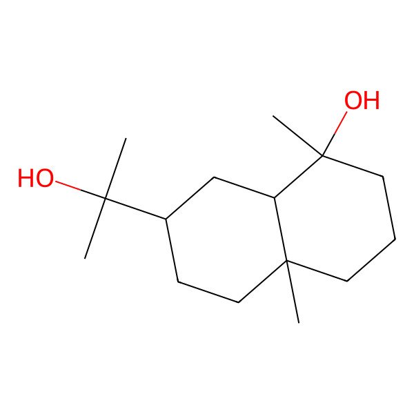 2D Structure of 7-(2-Hydroxypropan-2-yl)-1,4a-dimethyl-2,3,4,5,6,7,8,8a-octahydronaphthalen-1-ol
