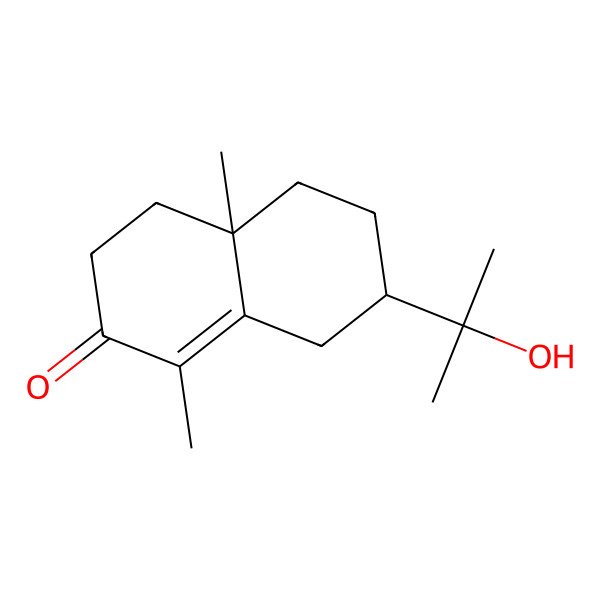 2D Structure of 7-(2-Hydroxypropan-2-yl)-1,4a-dimethyl-3,4,5,6,7,8-hexahydronaphthalen-2-one