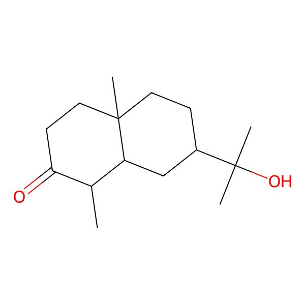 2D Structure of 7-(2-Hydroxypropan-2-yl)-1,4a-dimethyloctahydronaphthalen-2(1h)-one