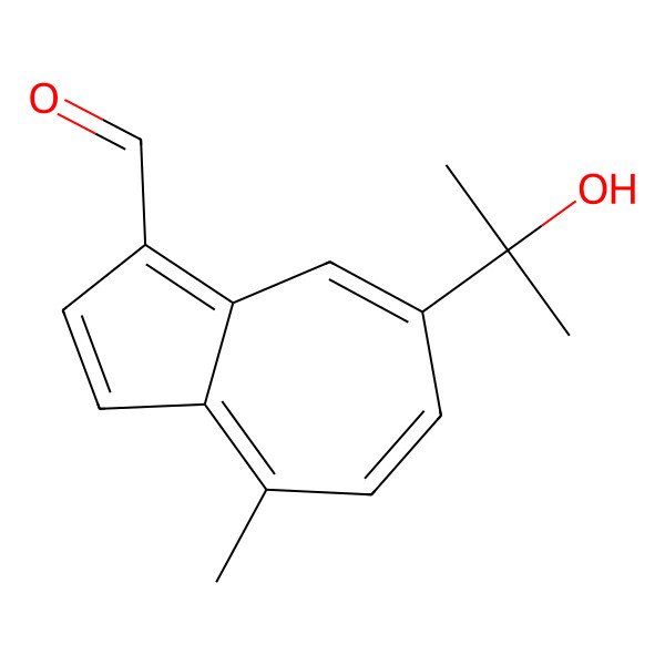 2D Structure of 7-(2-Hydroxypropan-2-yl)-4-methylazulene-1-carbaldehyde