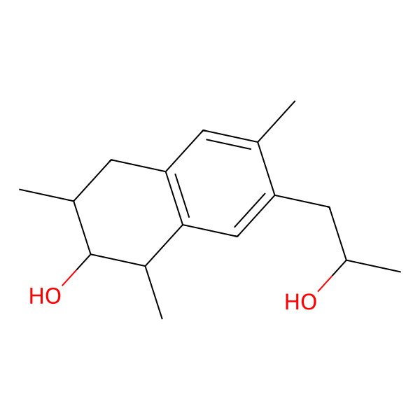 2D Structure of 7-(2-Hydroxypropyl)-1,3,6-trimethyl-1,2,3,4-tetrahydronaphthalen-2-ol