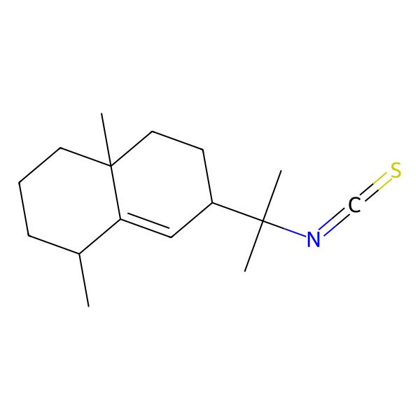 2D Structure of 7-(2-isothiocyanatopropan-2-yl)-1,4a-dimethyl-2,3,4,5,6,7-hexahydro-1H-naphthalene
