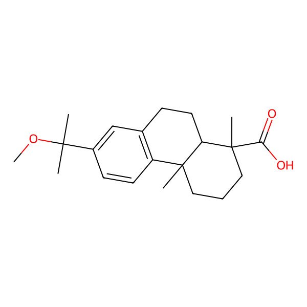 2D Structure of 7-(2-Methoxypropan-2-yl)-1,4a-dimethyl-2,3,4,9,10,10a-hexahydrophenanthrene-1-carboxylic acid