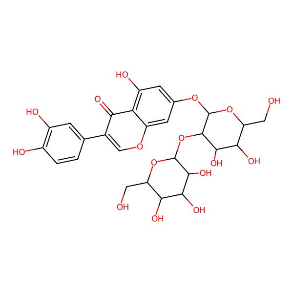 2D Structure of 7-[(2S,3R,4S,5S,6R)-4,5-dihydroxy-6-(hydroxymethyl)-3-[(2S,3R,4S,5S,6R)-3,4,5-trihydroxy-6-(hydroxymethyl)oxan-2-yl]oxyoxan-2-yl]oxy-3-(3,4-dihydroxyphenyl)-5-hydroxychromen-4-one