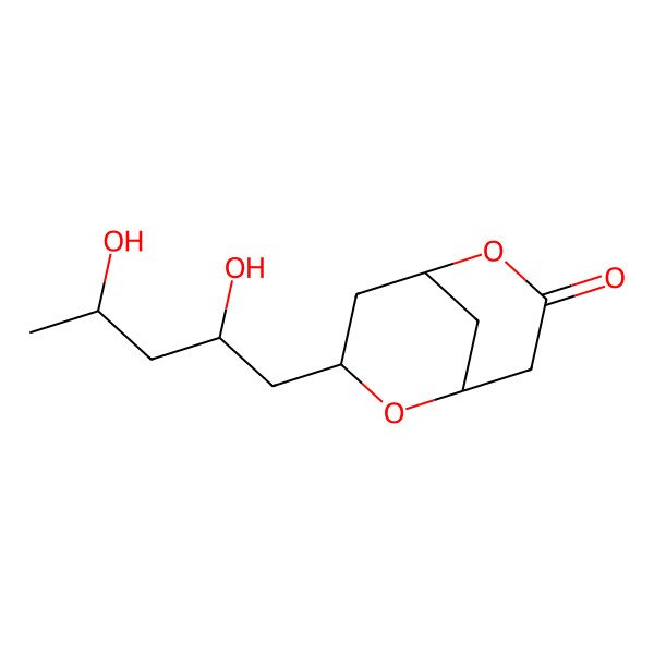 2D Structure of 7-(2,4-Dihydroxypentyl)-2,6-dioxabicyclo[3.3.1]nonan-3-one