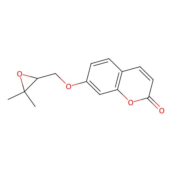 2D Structure of 7-[[(2R)-3,3-dimethyloxiran-2-yl]methoxy]chromen-2-one