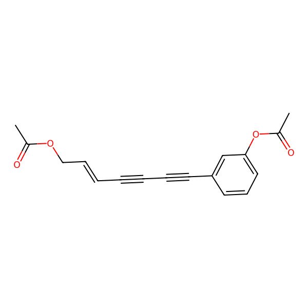 2D Structure of 7-(3-Acetyloxyphenyl)hept-2-en-4,6-diynyl acetate