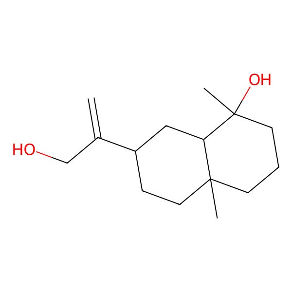 2D Structure of 7-(3-Hydroxyprop-1-en-2-yl)-1,4a-dimethyl-2,3,4,5,6,7,8,8a-octahydronaphthalen-1-ol