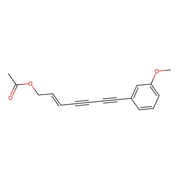 2D Structure of 7-(3-Methoxyphenyl)hept-2-en-4,6-diynyl acetate