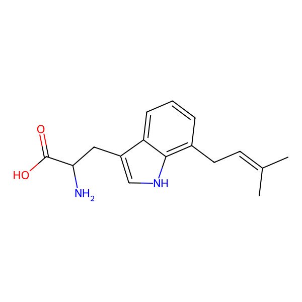 2D Structure of 7-(3-methylbut-2-enyl)-L-tryptophan