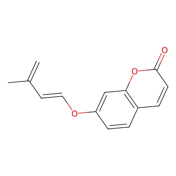 2D Structure of 7-(3-Methylbuta-1,3-dienoxy)chromen-2-one