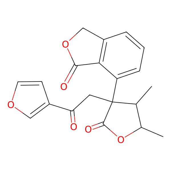 2D Structure of 7-[(3R,4S,5S)-3-[2-(furan-3-yl)-2-oxoethyl]-4,5-dimethyl-2-oxooxolan-3-yl]-3H-2-benzofuran-1-one