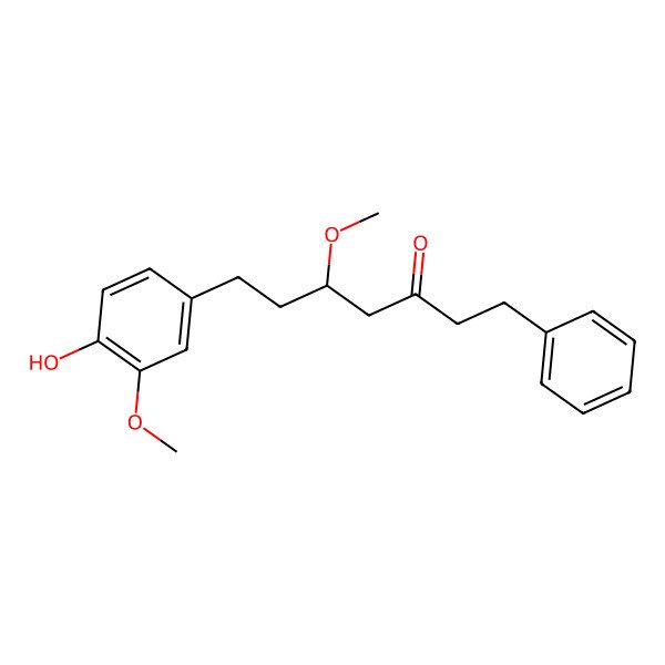 2D Structure of 7-(4-Hydroxy-3-methoxyphenyl)-5-methoxy-1-phenyl-3-heptanone