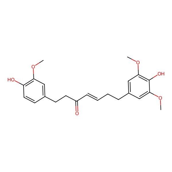 2D Structure of 7-(4-Hydroxy-3,5-dimethoxyphenyl)-1-(4-hydroxy-3-methoxyphenyl)hept-4-en-3-one 2D Structure of 7-(4-Hydroxy-3,5-dimethoxyphenyl)-1-(4-hydroxy-3-methoxyphenyl)hept-4-en-3-one