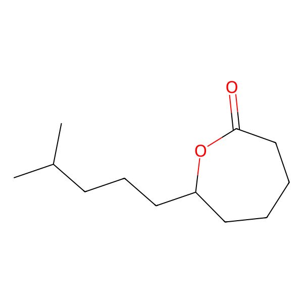 2D Structure of 7-(4-Methylpentyl)oxepan-2-one