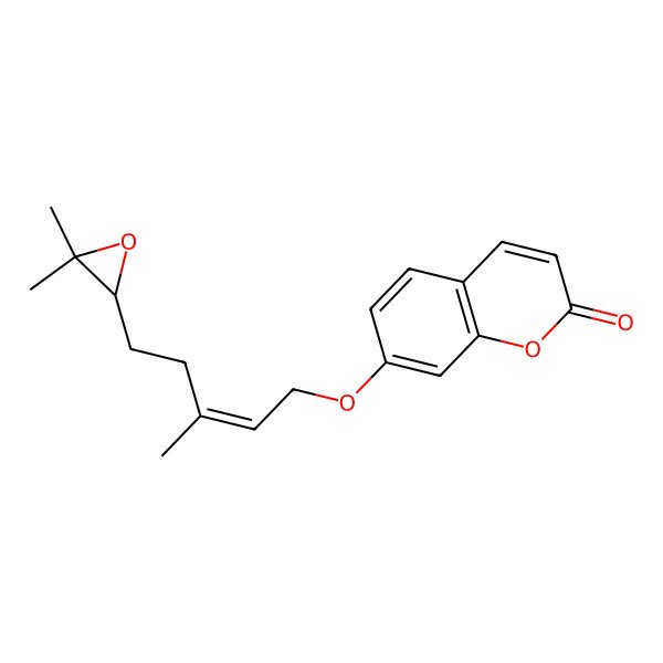 2D Structure of 7-[5-(3,3-Dimethyloxiran-2-yl)-3-methylpent-2-enoxy]chromen-2-one