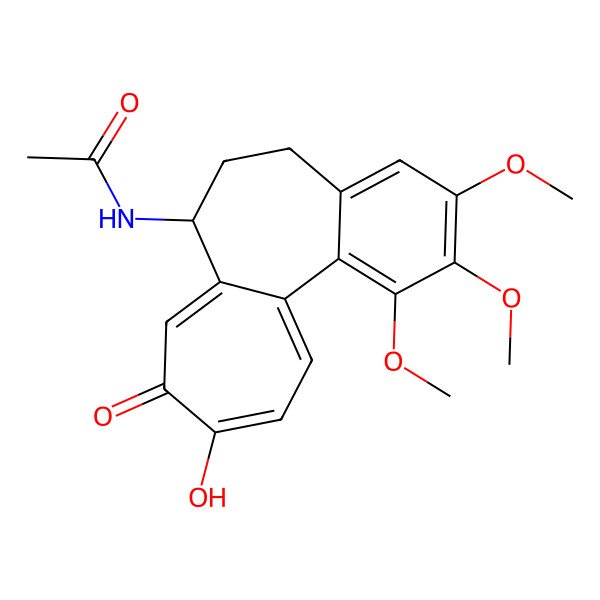 2D Structure of 7-Acetamido-10-hydroxy-1,2,3-trimethoxy-6,7-dihydrobenzo[a]heptalen-9(5H)-one